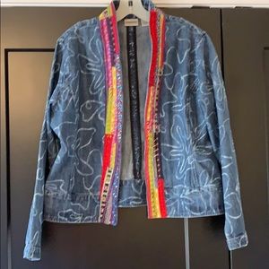 Chico's Denim Jacket Size 2